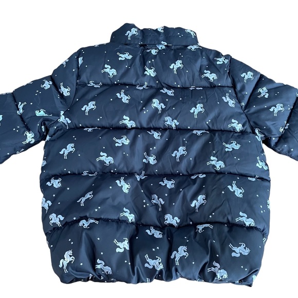 Girls Unicorn  H&M Winter Jacket Size 6-7yrs - Picture 2 of 8